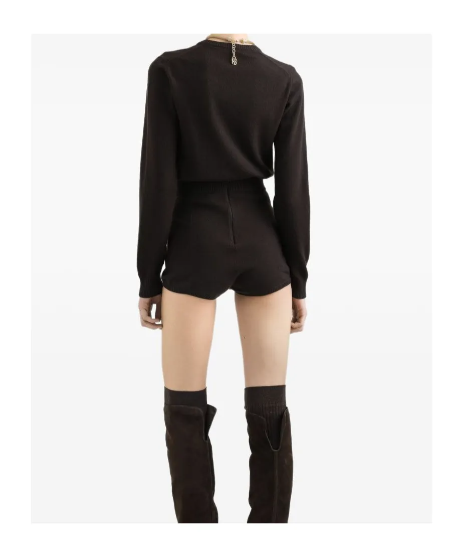 Cropped Round-Neck Sweater