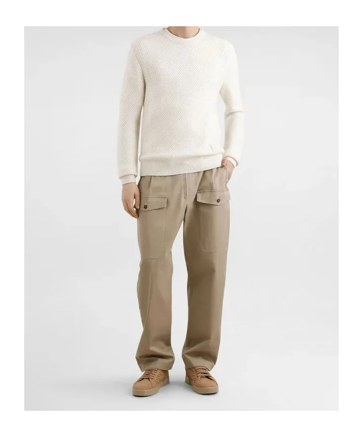 Logo-Patch Crew-Neck Sweater