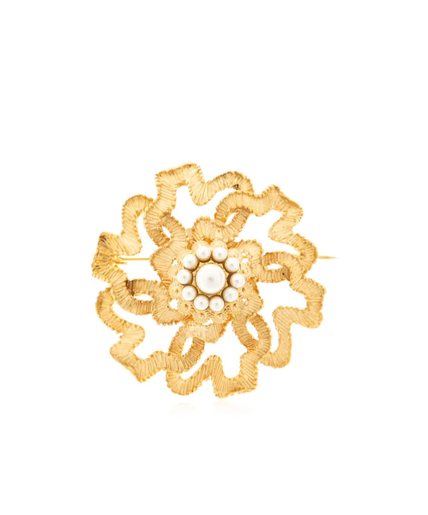 Floral-Motif Brooch