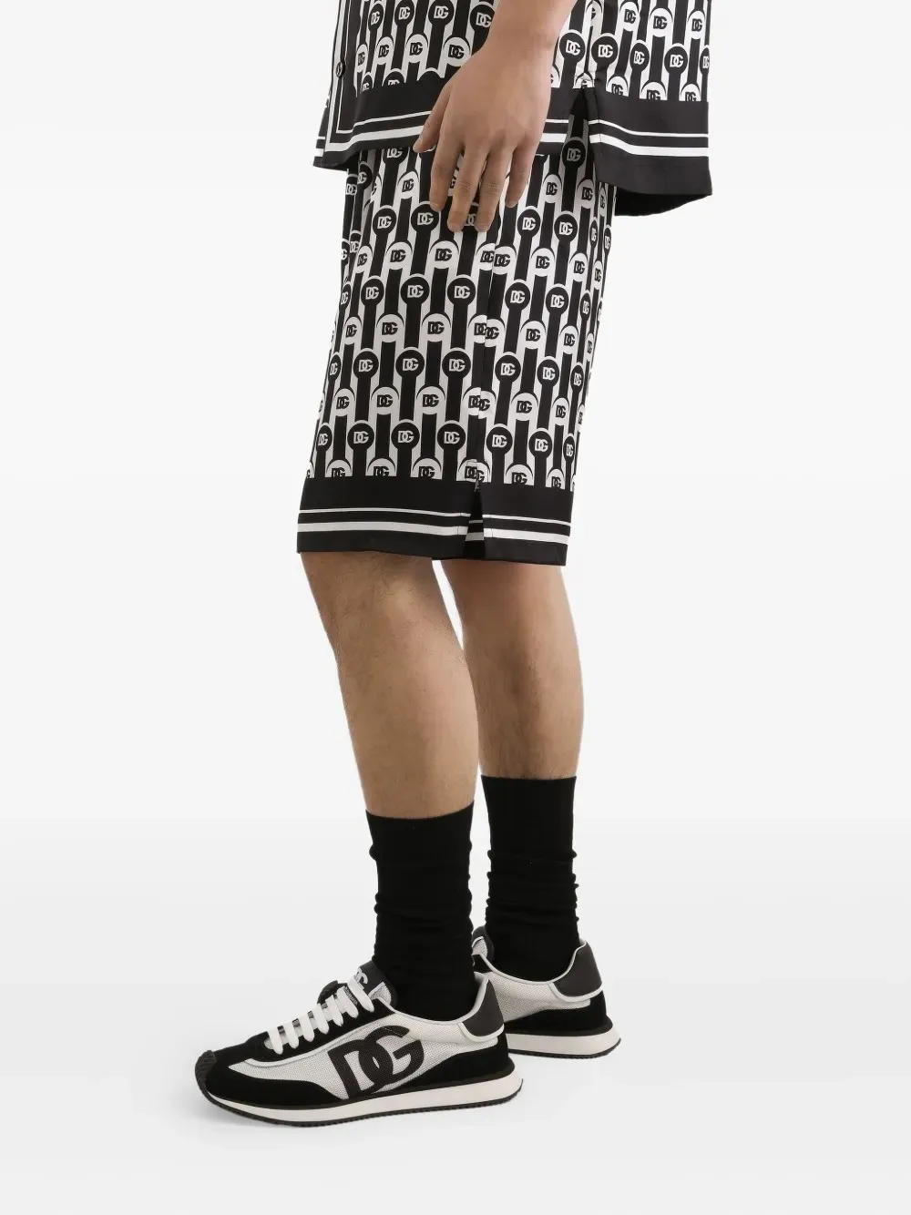 Logo-Print Patterned Shorts