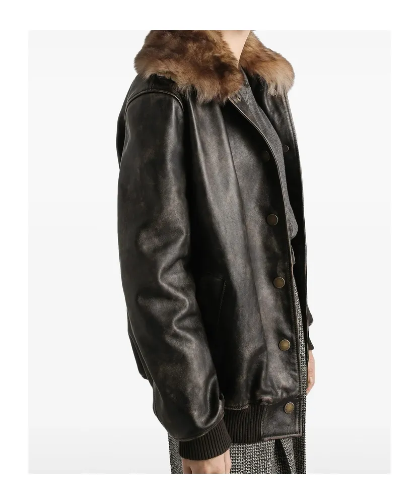 Leather Bomber Jacket