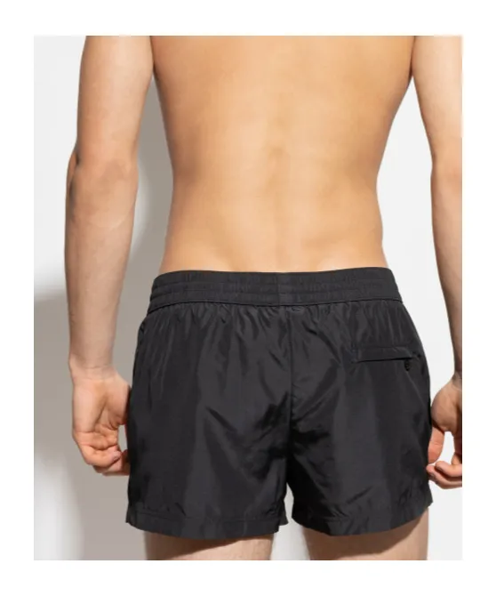 Elastic Waist Swim Boxer Shorts