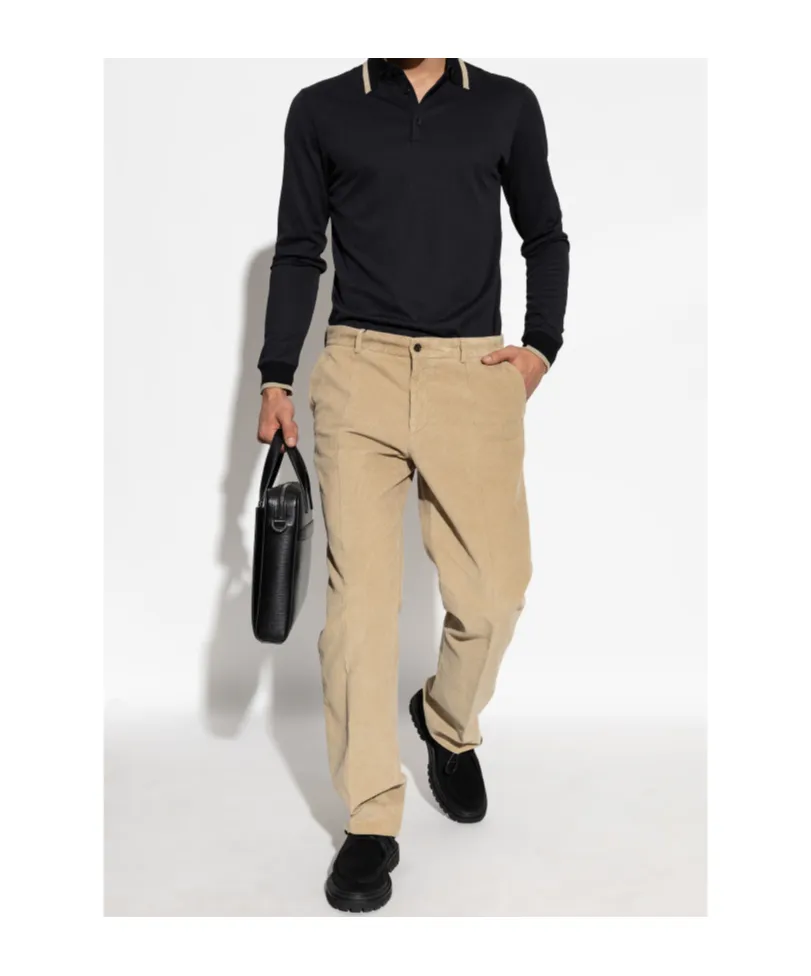 Long-Sleeved Polo Shirt
