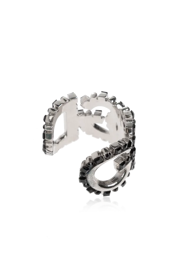 Dg Logo-Plaque Crystal Ring