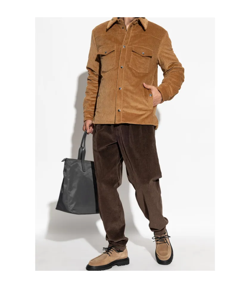 Pleated Corduroy Regular Trousers
