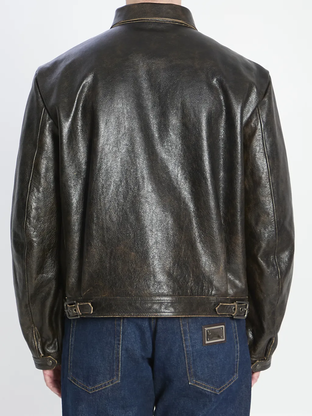 Long Sleeve Leather Jacket