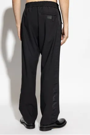 Drawstring Straight-Leg Trousers