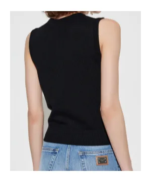 Sleeveless Round-Neck Top