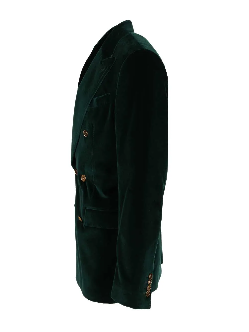 Velvet Double-Breasted Blazer