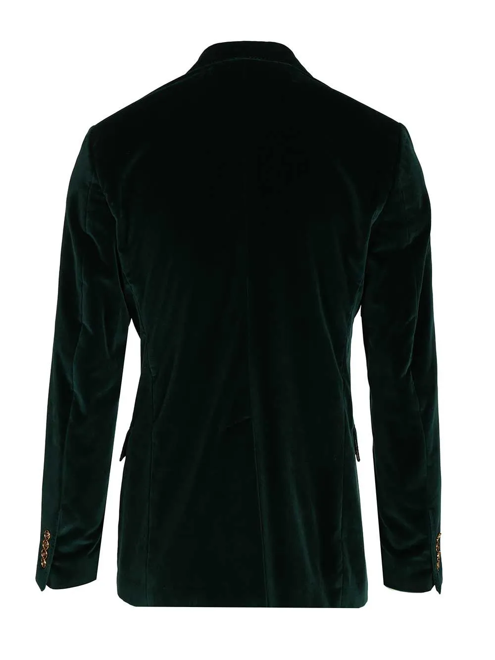Velvet Double-Breasted Blazer