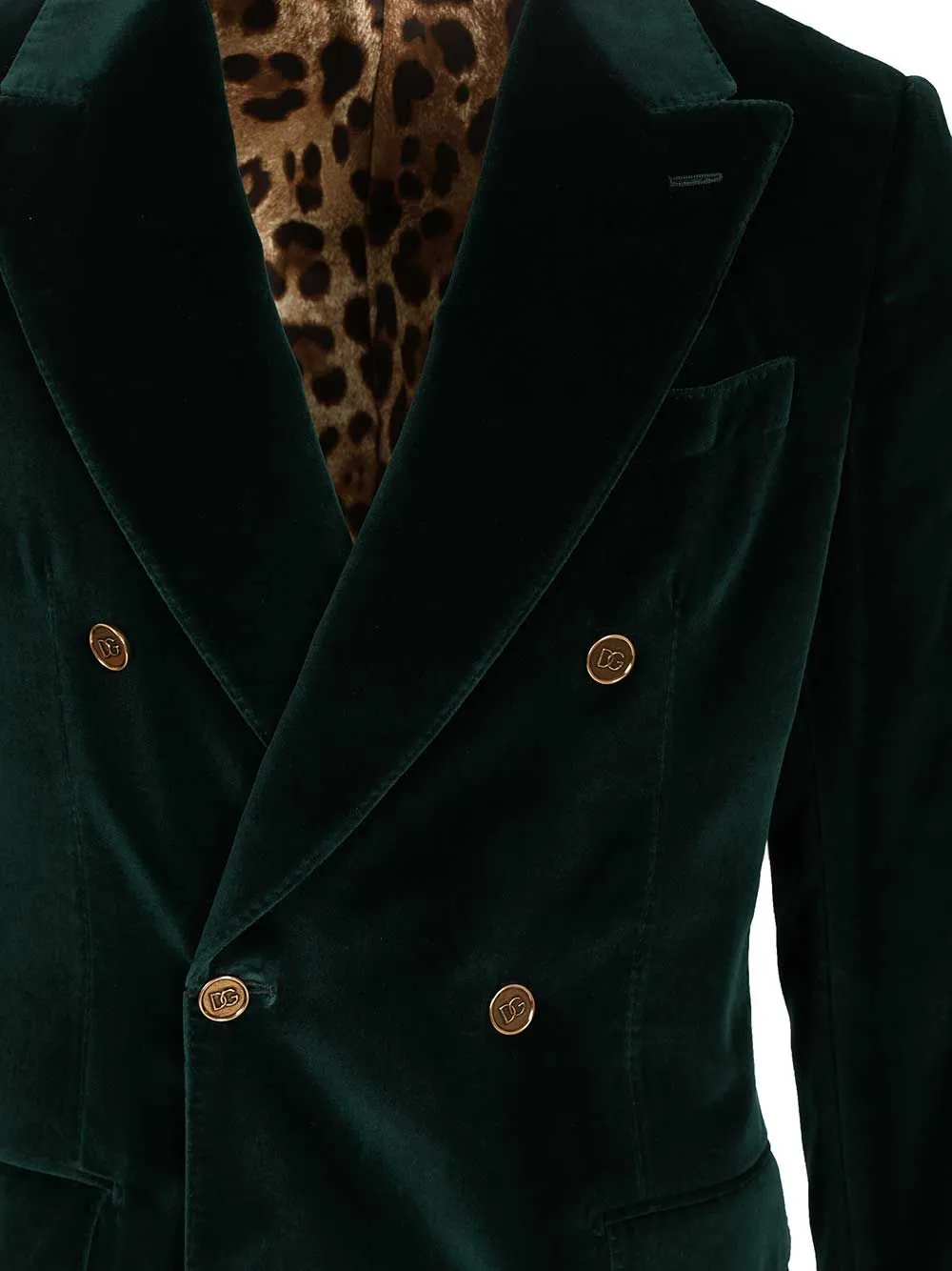 Velvet Double-Breasted Blazer