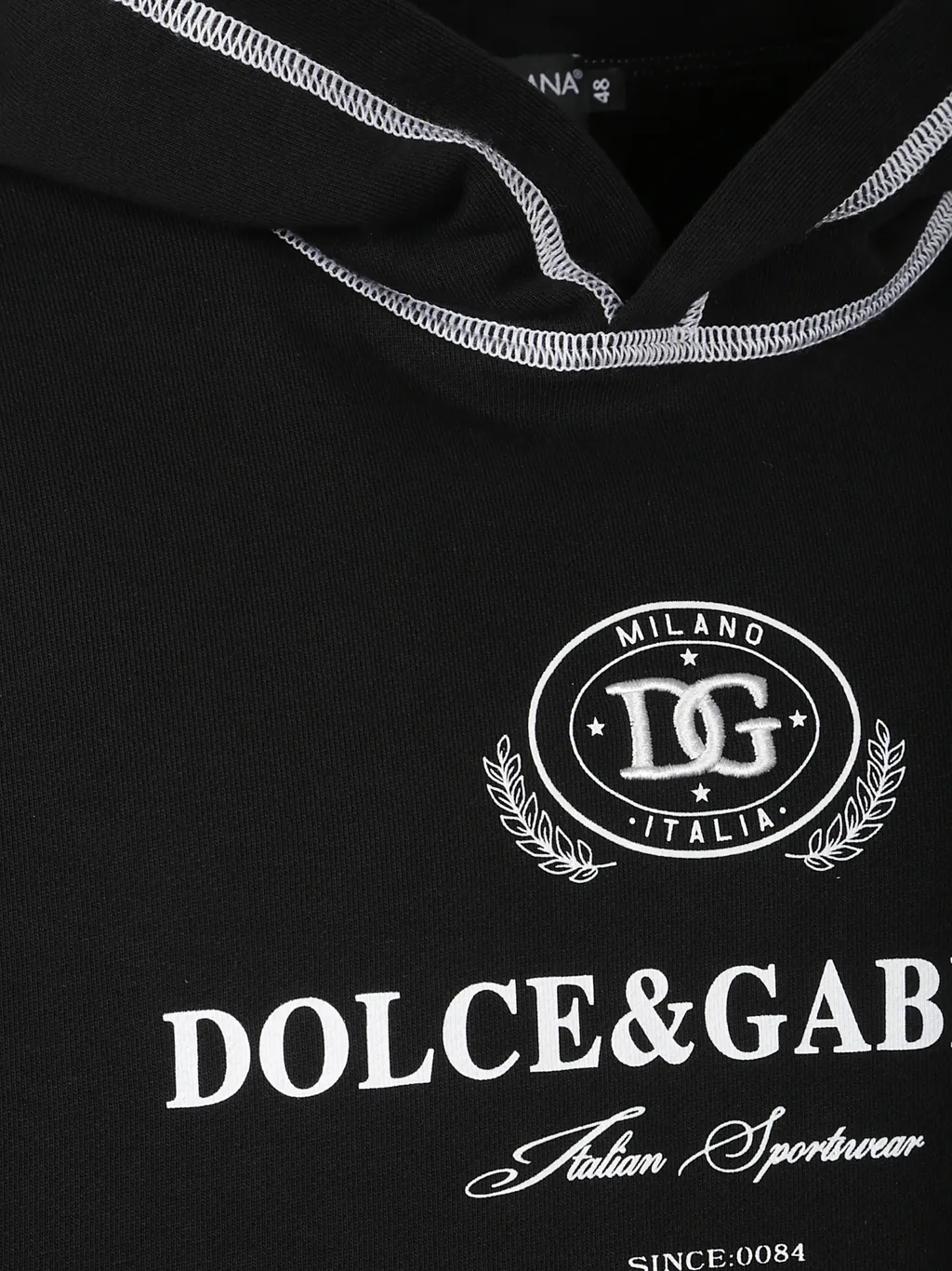 Logo Embroidered Long Sleeved Hoodie