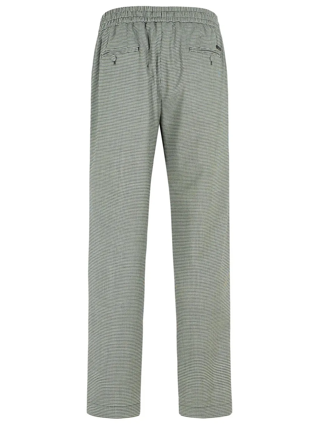 Houndstooth Pleat-Detail Trousers