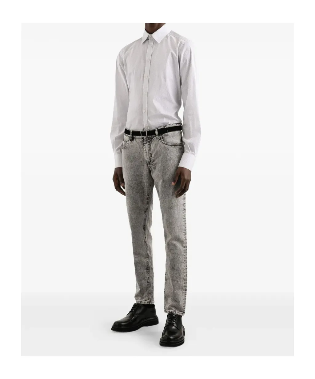 Micro Dot-Print Shirt