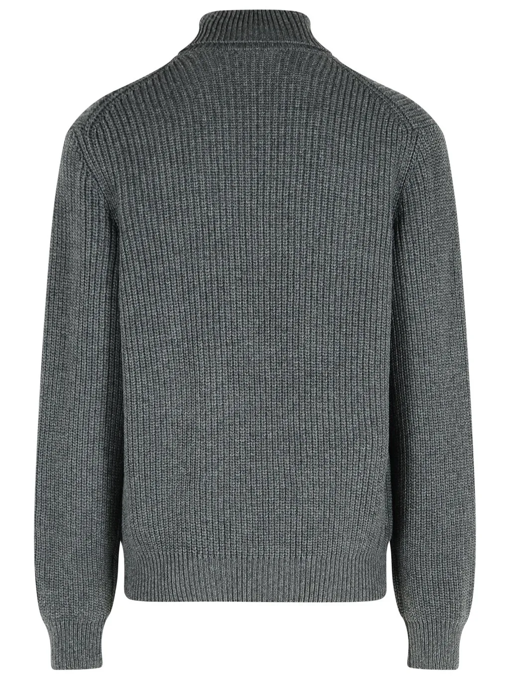 Logo-Detail Ribbed Turtleneck Sweater