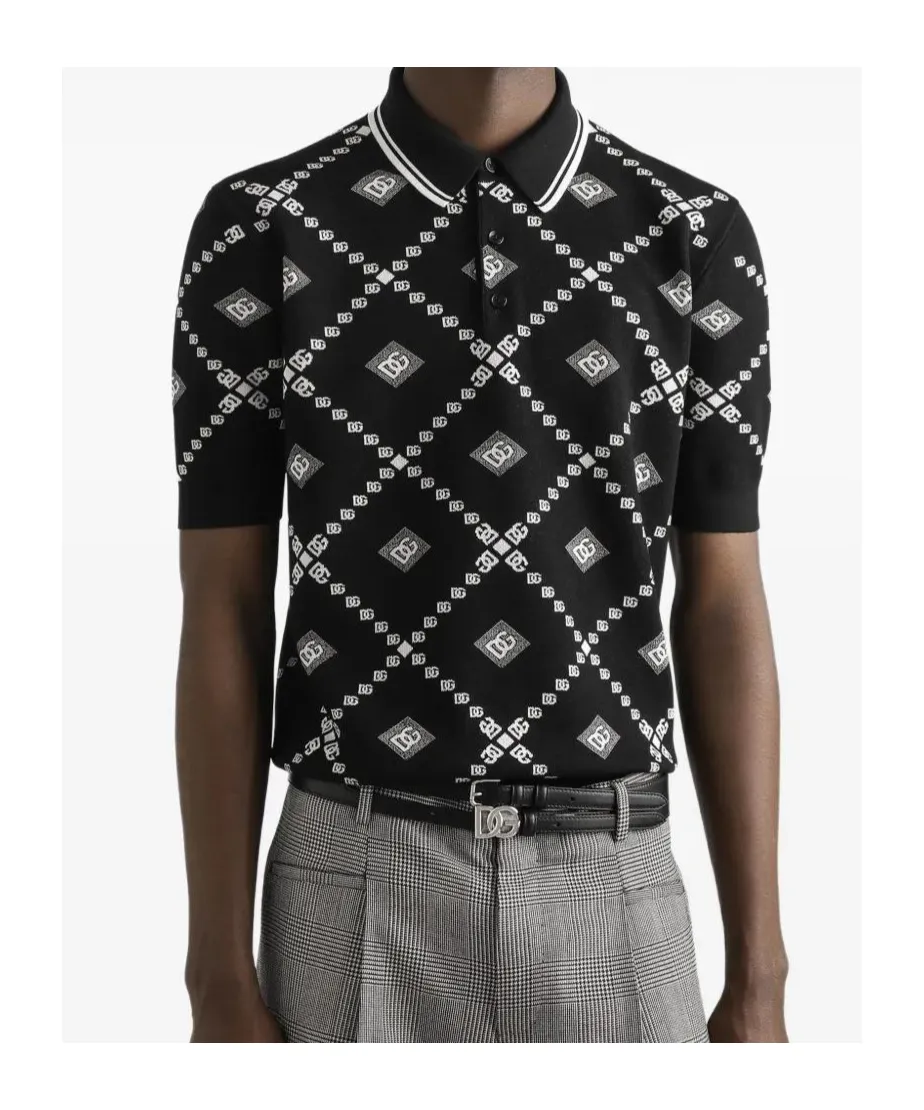 Logo-Pattern Polo Shirt