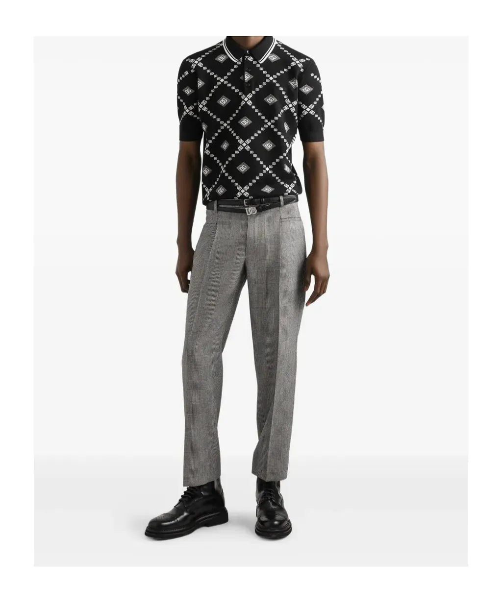 Logo-Pattern Polo Shirt