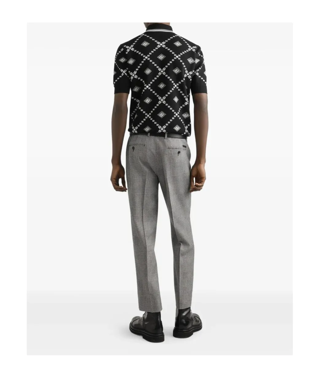 Logo-Pattern Polo Shirt