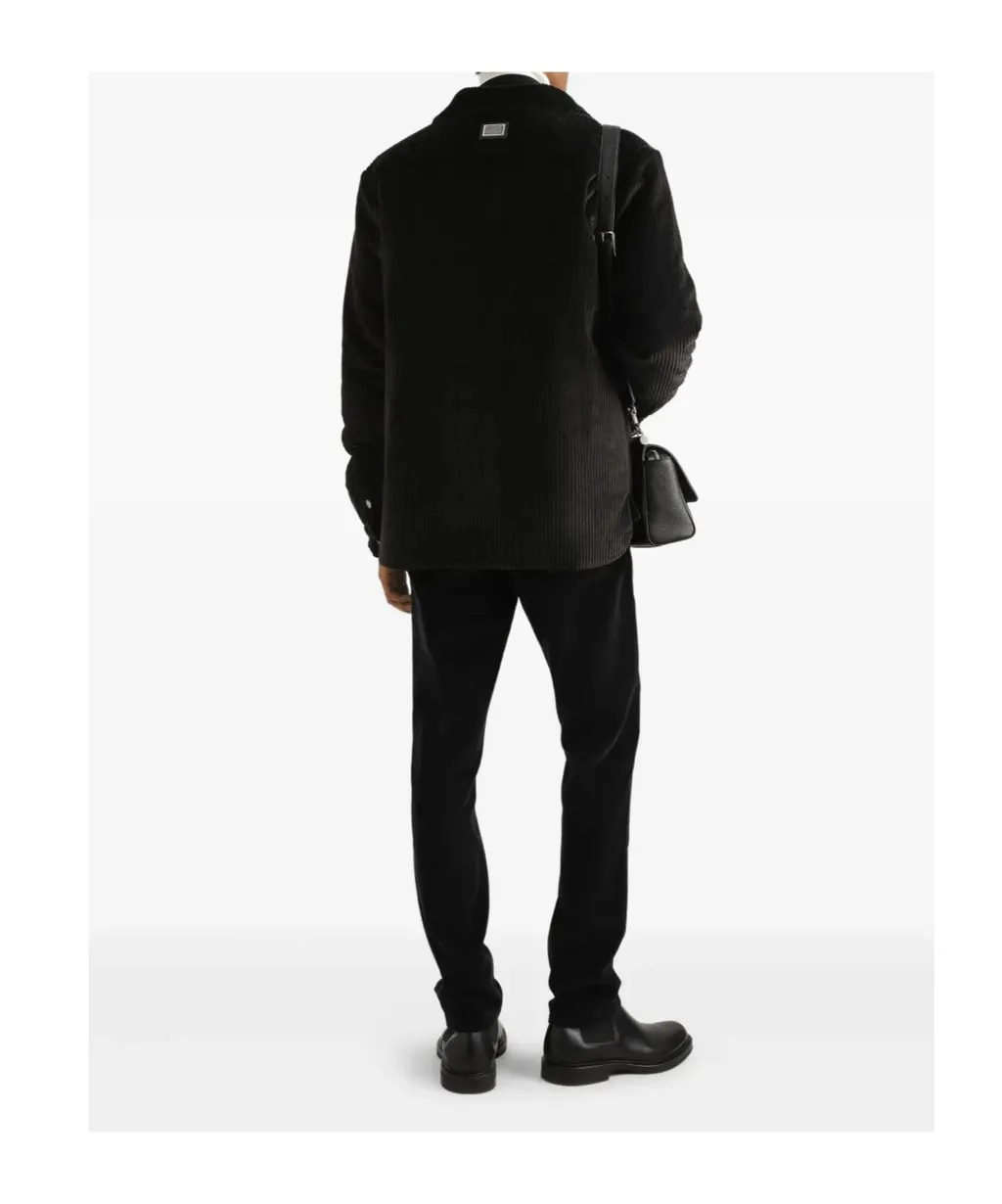 Logo Plaque Corduroy Trousers