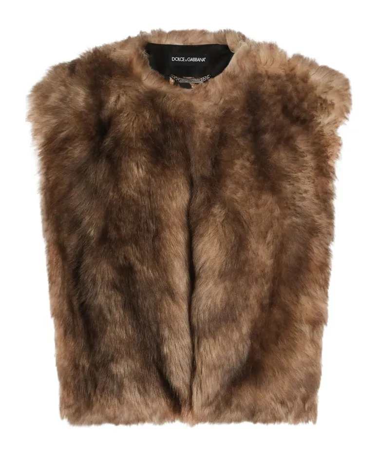 Fur-Trimmed Gilet