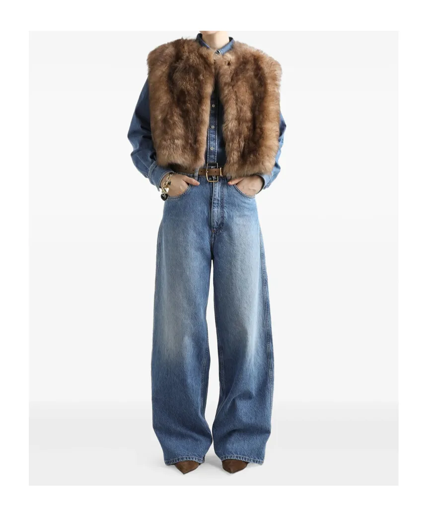 Fur-Trimmed Gilet