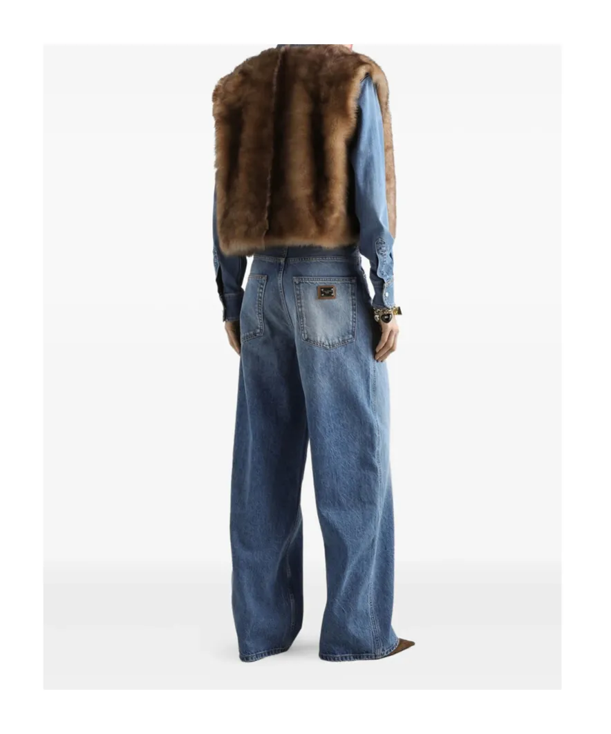 Fur-Trimmed Gilet