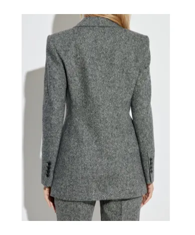 Single-Button Tweed Jacket