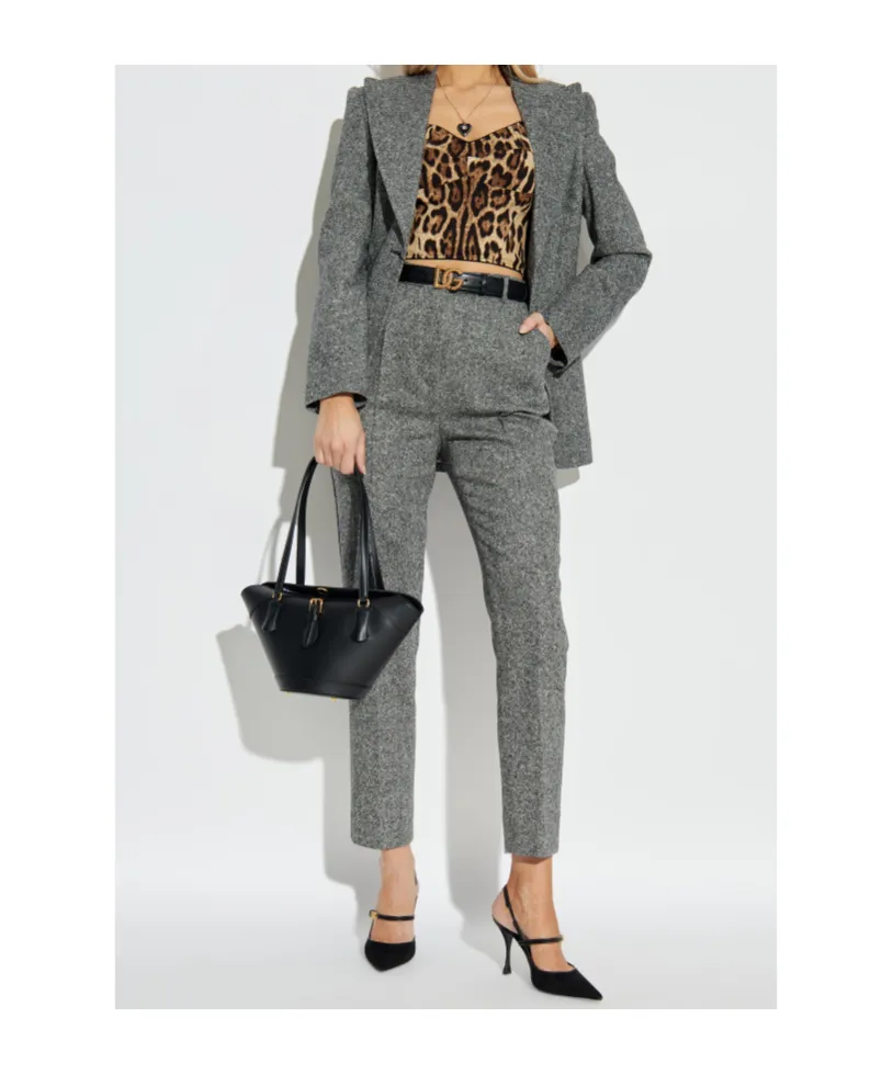 Single-Button Tweed Jacket