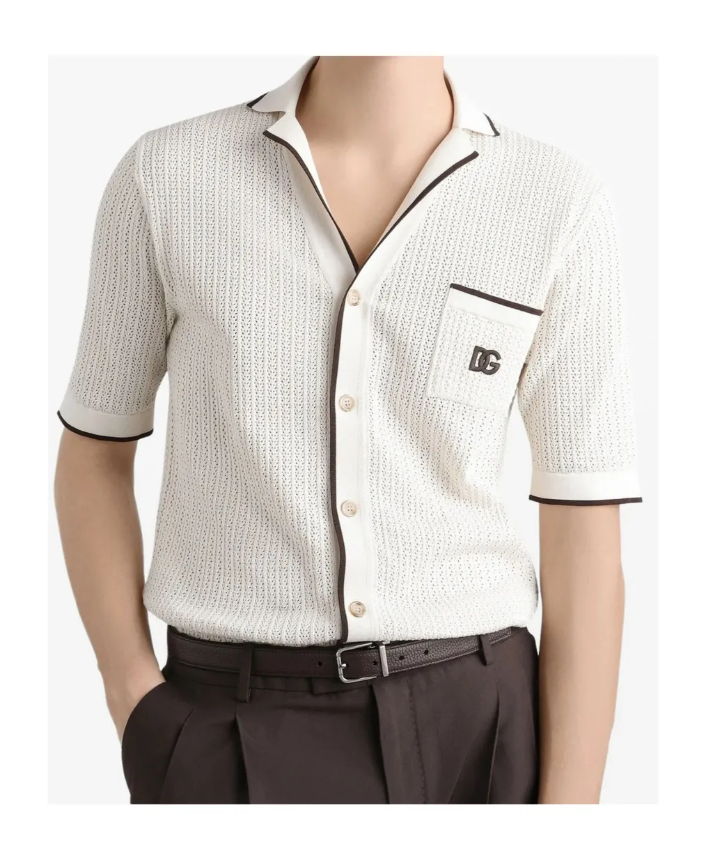 Knitted Short-Sleeve Shirt