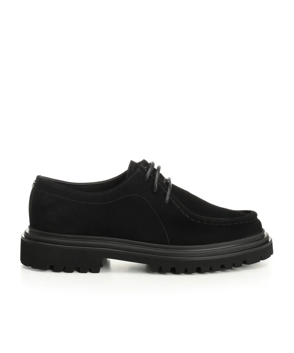 Suede Lace-Up Derby Shoes