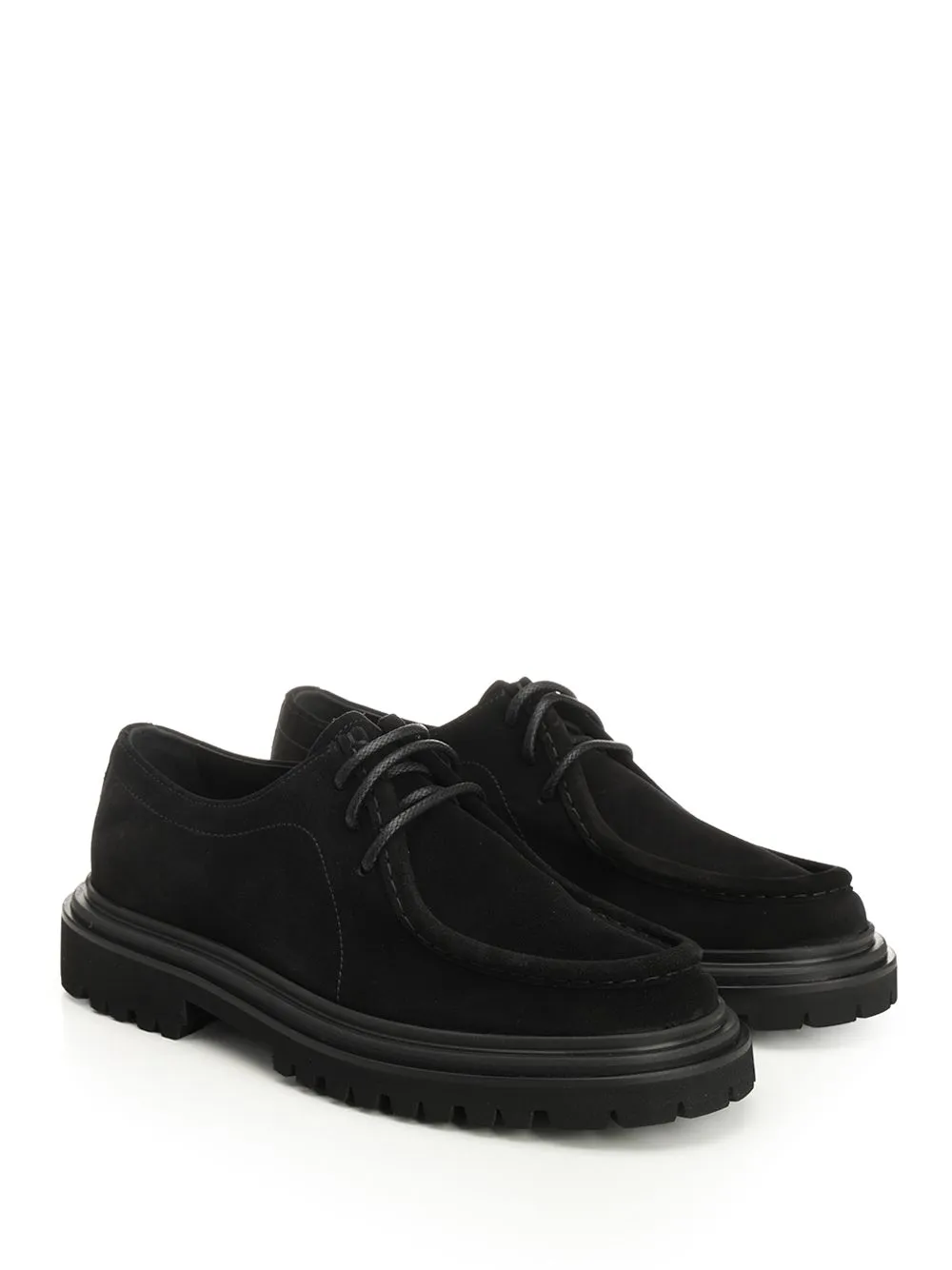 Suede Lace-Up Derby Shoes