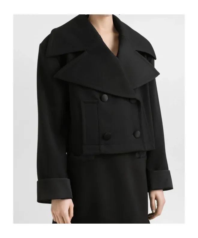 Cropped Double-Breasted Jacket