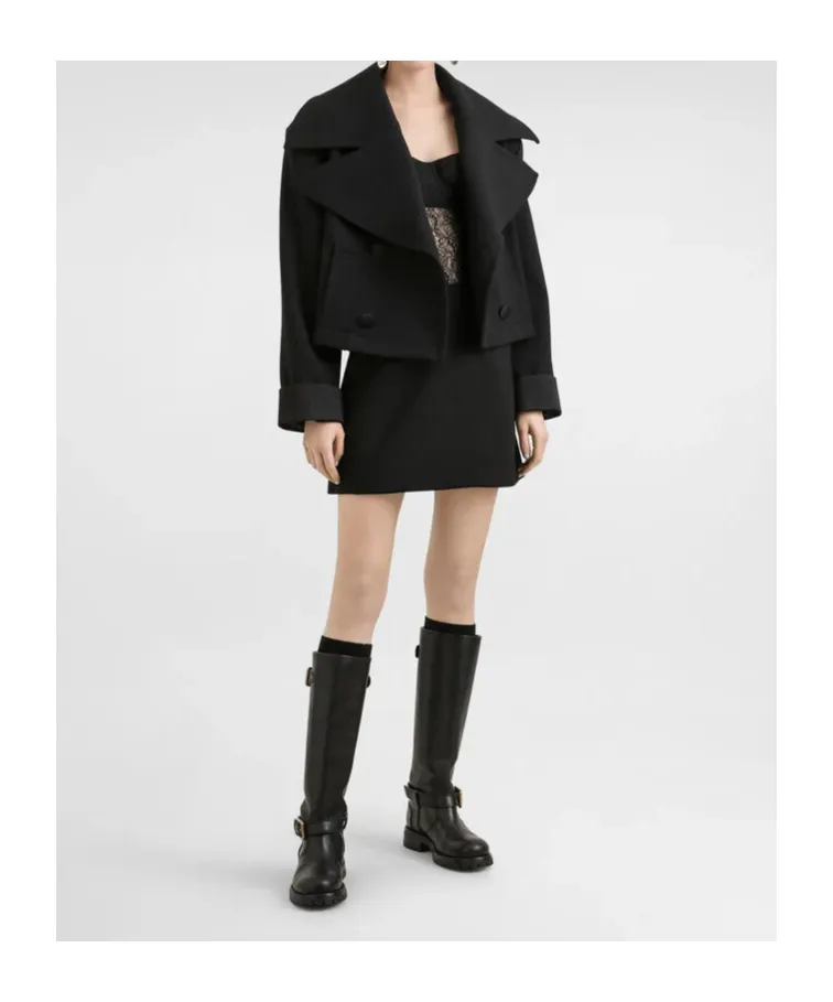 Cropped Double-Breasted Jacket