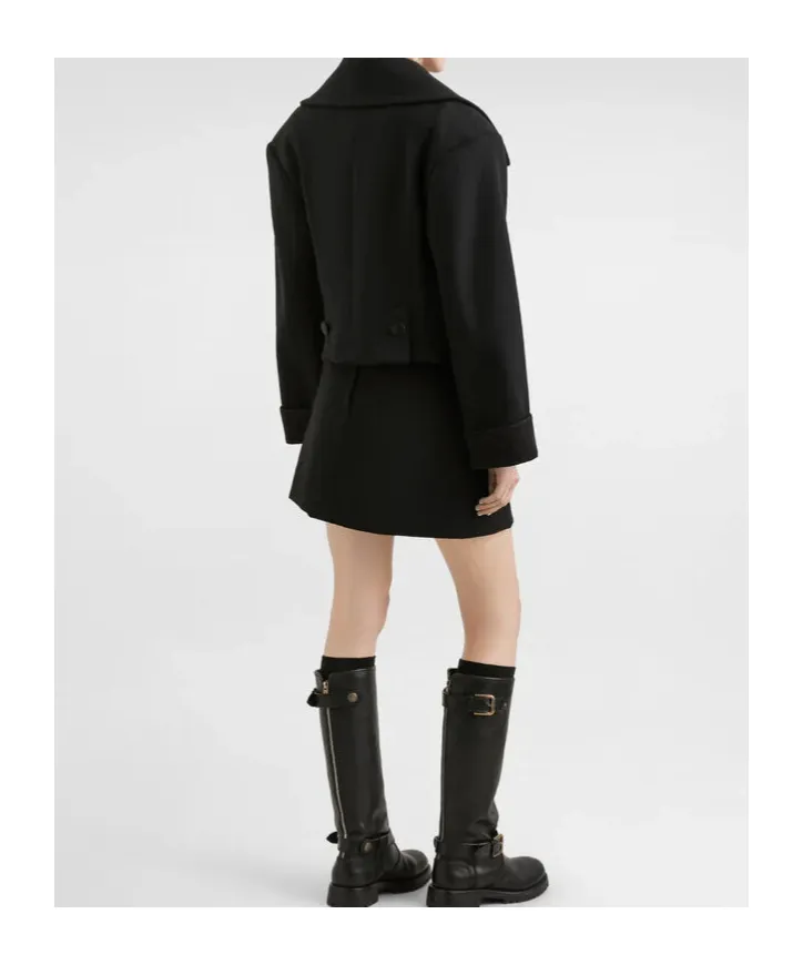 Cropped Double-Breasted Jacket