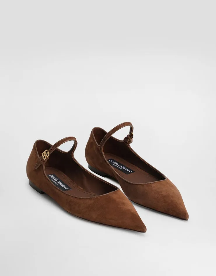 Pointed-Toe Ankle-Strap Flats