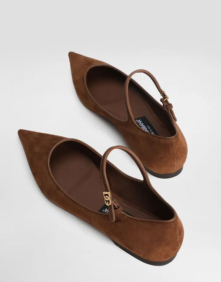 Pointed-Toe Ankle-Strap Flats