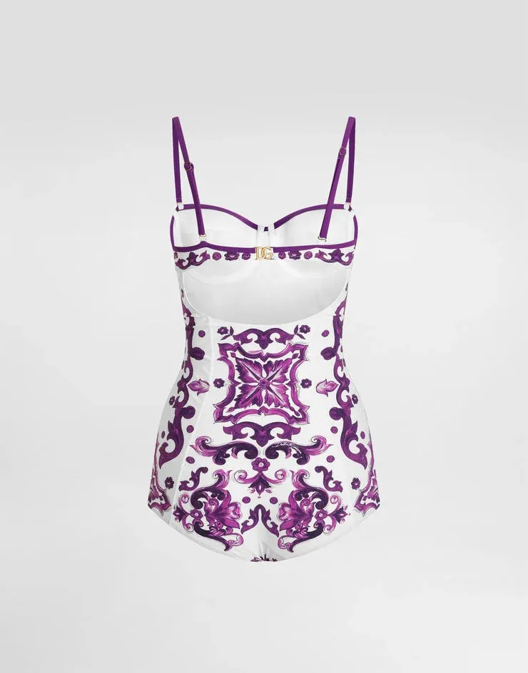 Maiolica-Print Swimsuit