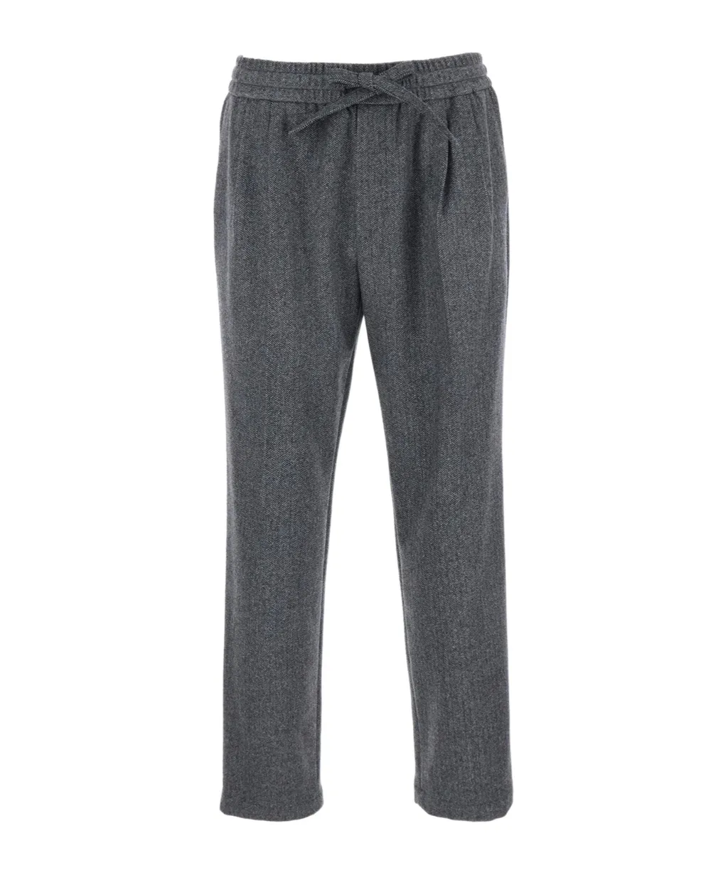 Pleated Drawstring Trousers