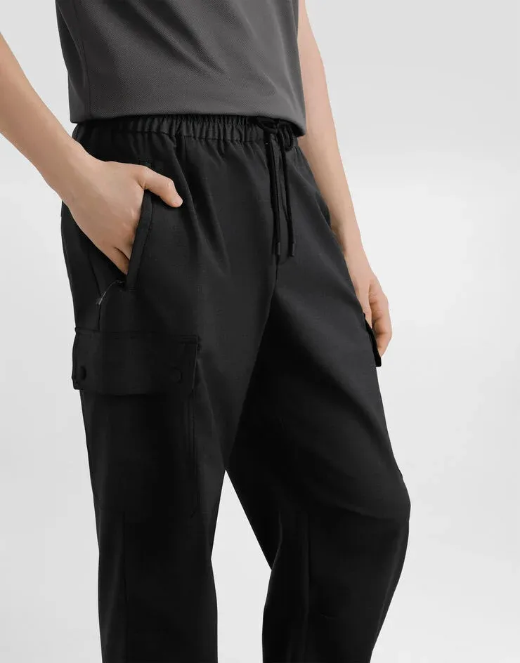 Wool Blend Cargo Trousers