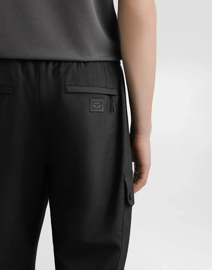 Wool Blend Cargo Trousers