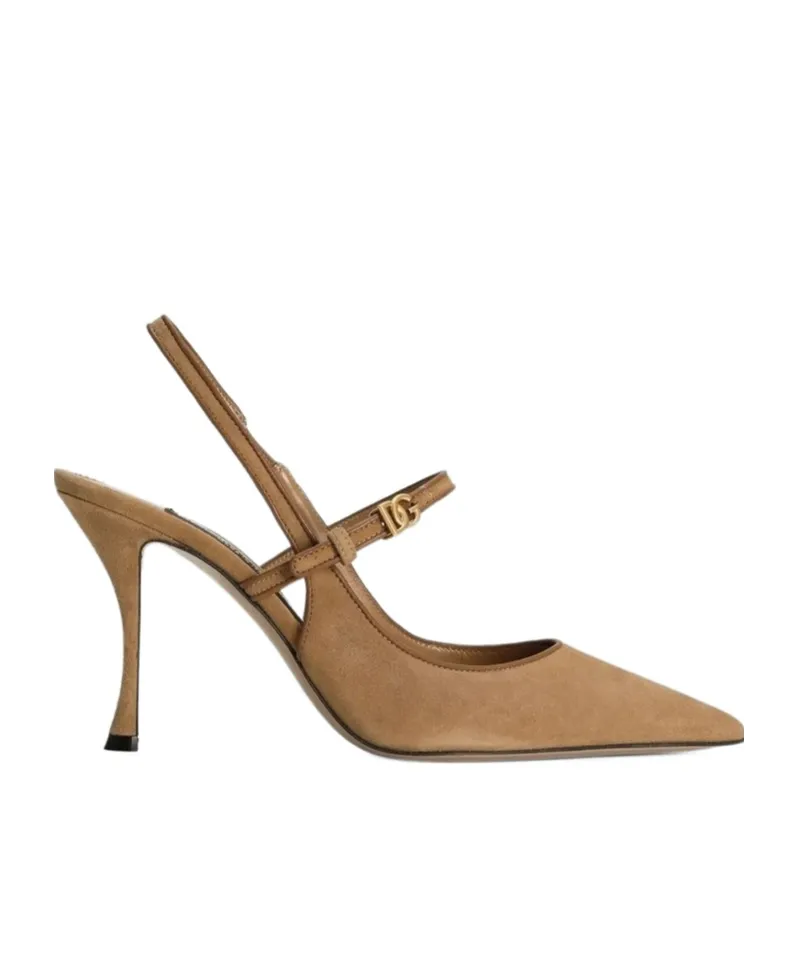 Logo-Appliqué Slingback Pumps