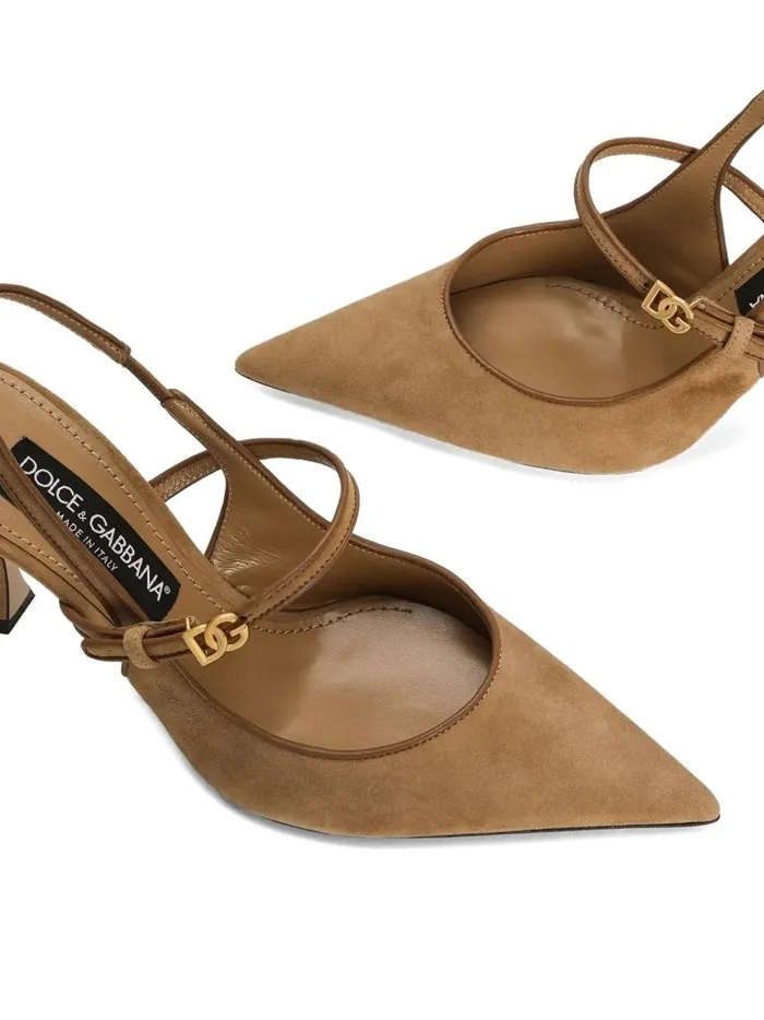 Logo-Appliqué Slingback Pumps
