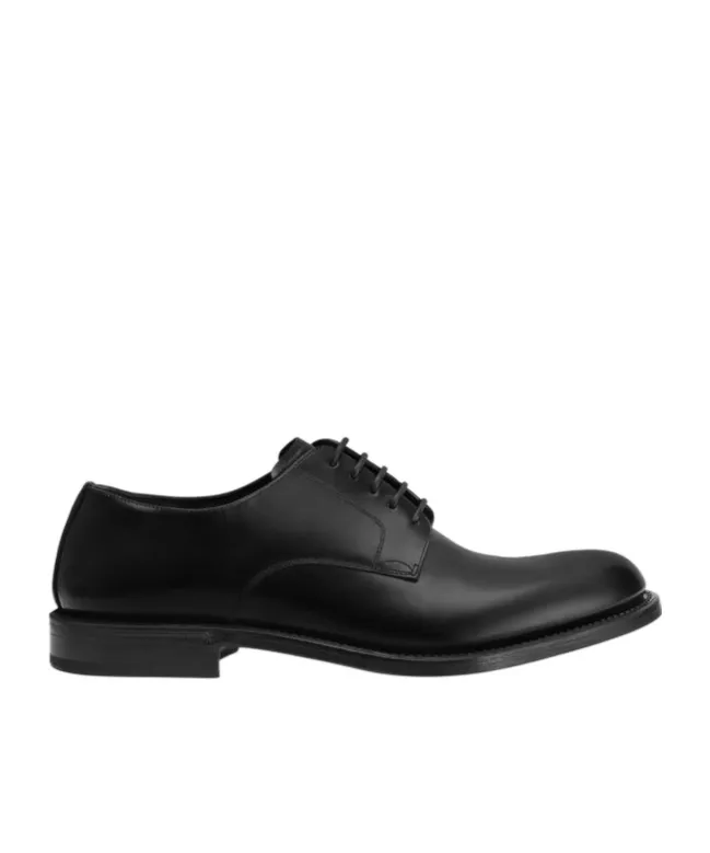 Brushed Lace-Up Derby Shoes