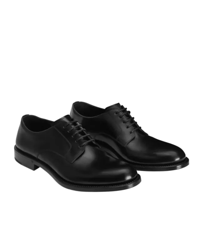 Brushed Lace-Up Derby Shoes