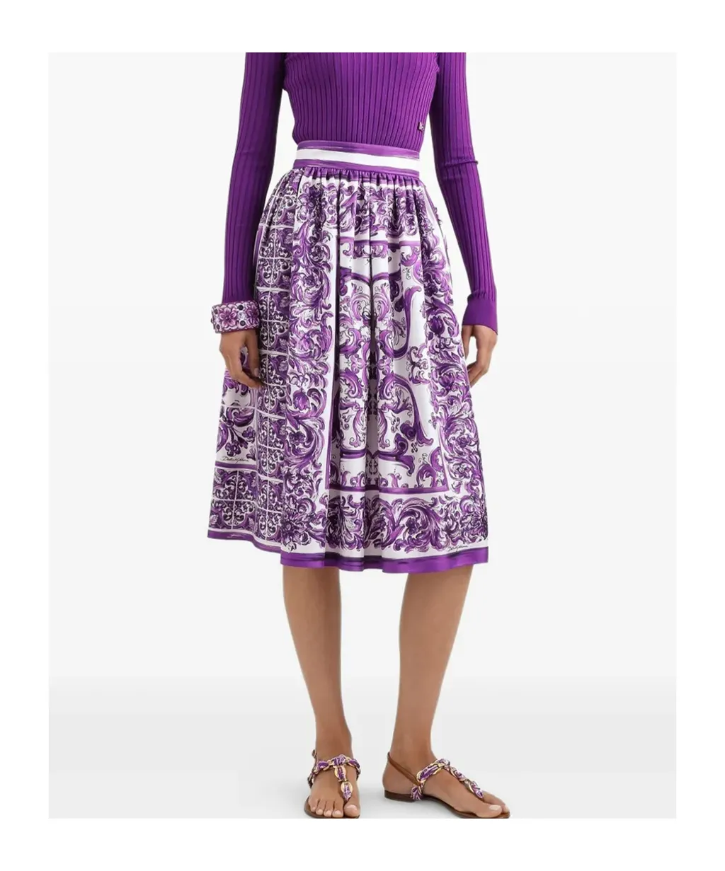 Silk Midi Skirt