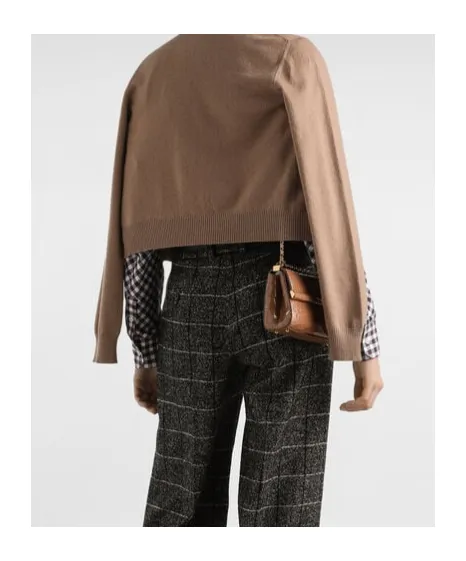 Button-Front Cashmere Cardigan