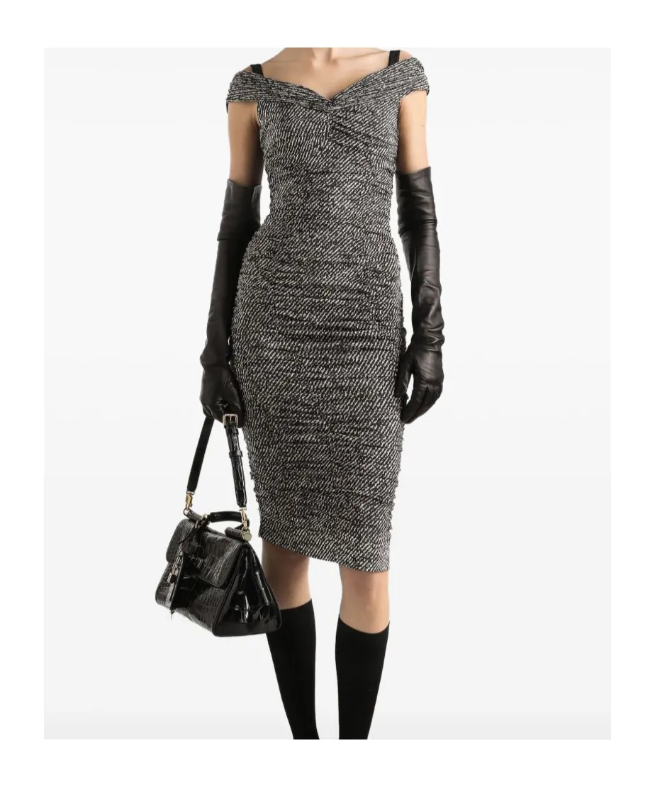 Off-Shoulder Midi Dress