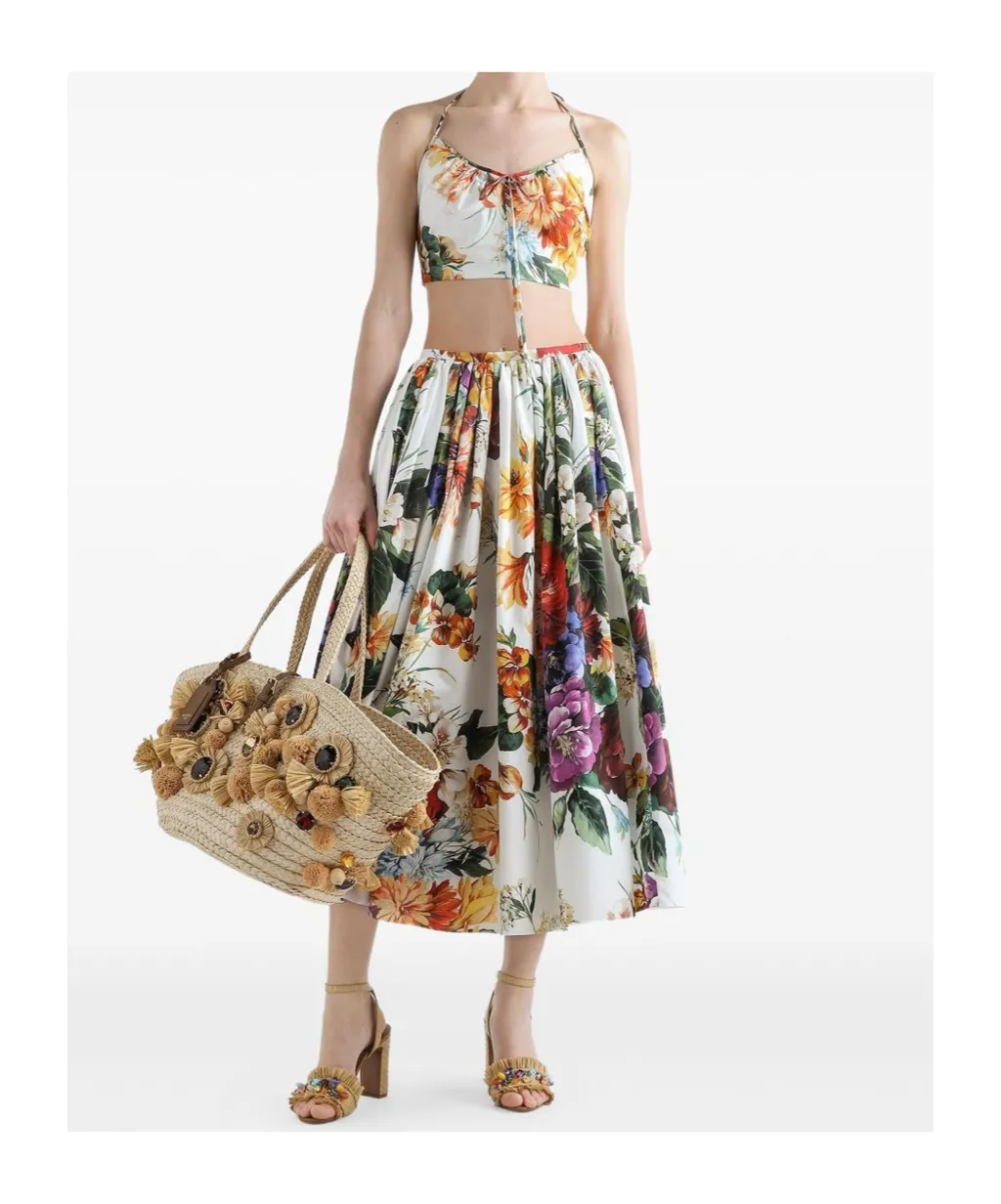 Floral-Print Cotton Top