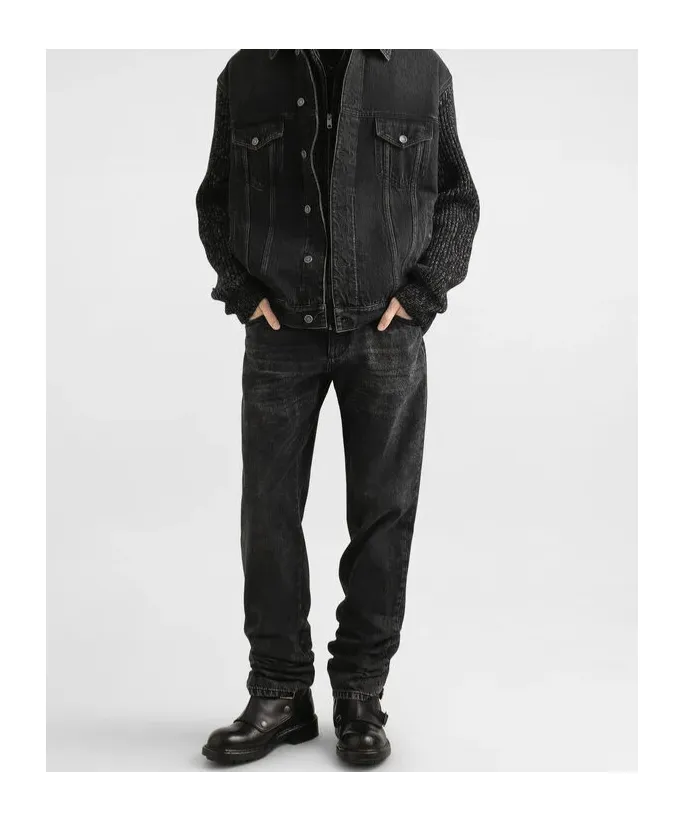 Logo Plaque Cotton Jeans