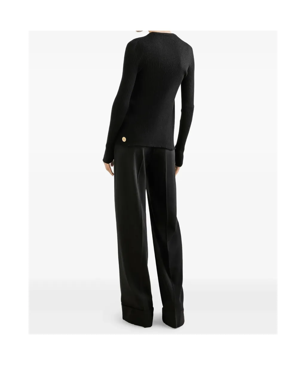 Pleated Wide-Leg Trousers